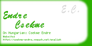 endre csekme business card